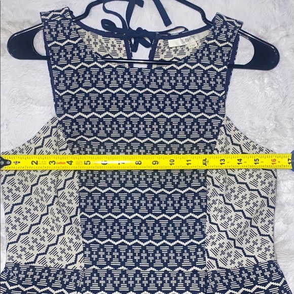 LOFT Blue Sheath Midi Dress Crew Neck Sleeveless 100% Cotton - Picture 4 of 8